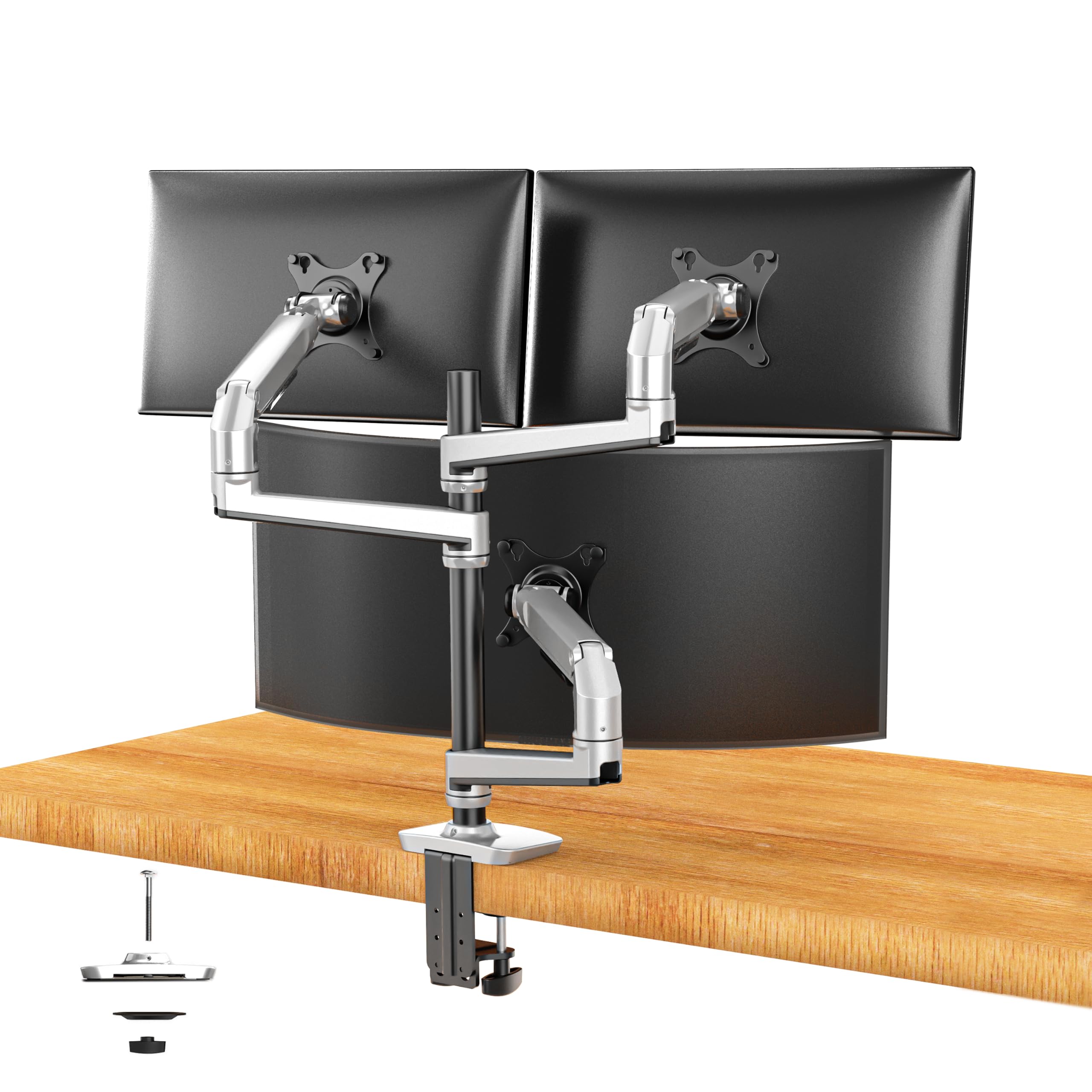 Amazon.com: Ergounion Heavy Duty Triple Monitor Mount, Mechanical